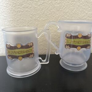 (2) Harry Potter London Studio Tour Exclusive Butterbeer Plastic Souvenir Mug